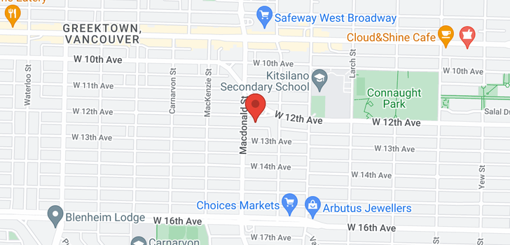 map of 2756 W 12TH AVENUE